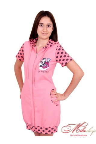 Молодежный халат из хлопка Turteks 83318